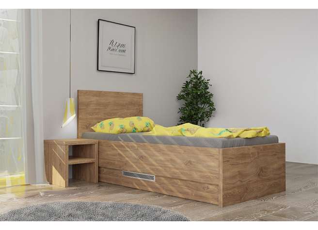 Lerici mit Stauraum - Einzelbett